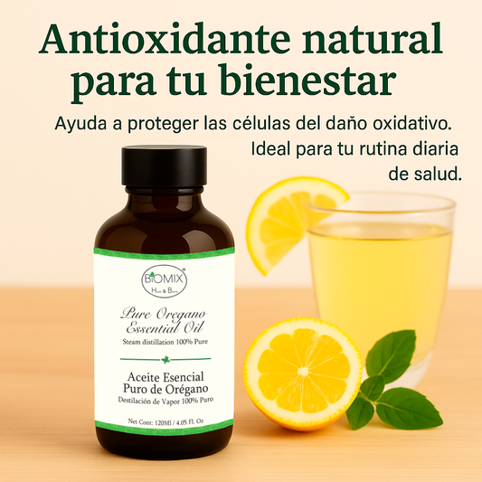Aceite Esencial 100% Puro de Orégano grado Alimenticio, Terapéutico 120 Ml