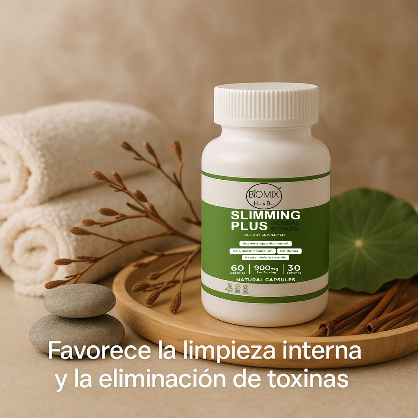 Herbal Bypass Slimming Plus Capsules Natural Slimming 30 Servings
