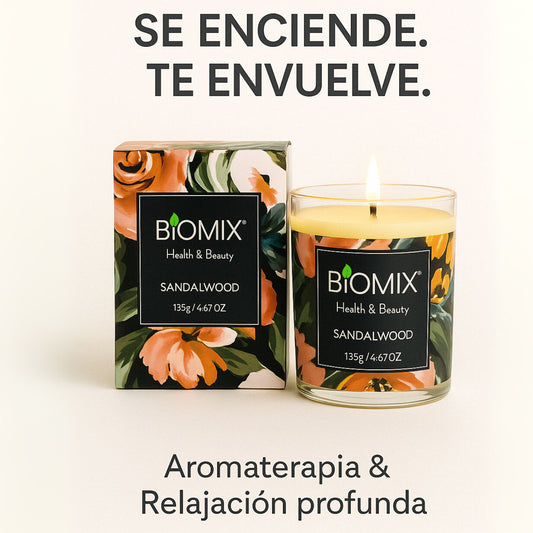 Sandalwood Massage Candle (132 g / 4.67 oz) 100% Natural Soy Wax + Sandalwood Essential Oil
