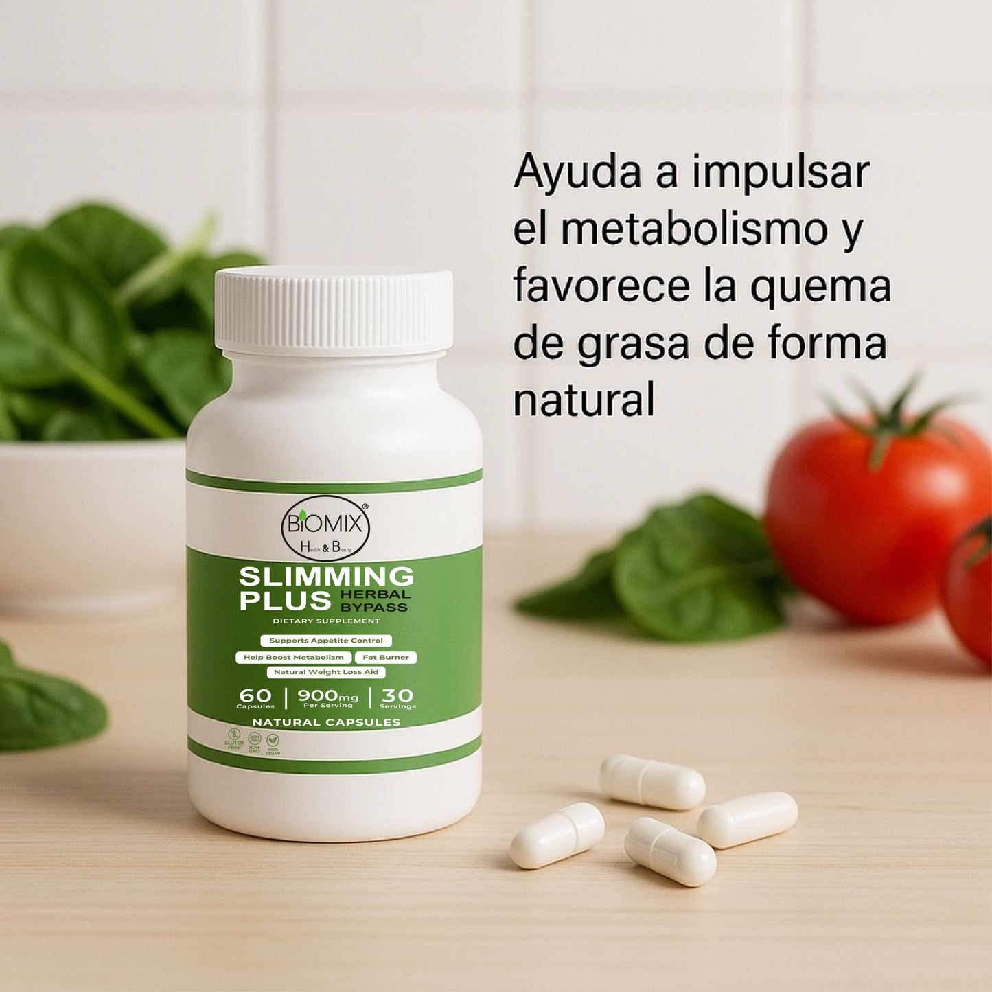 Herbal Bypass Slimming Plus Capsules Natural Slimming 30 Servings