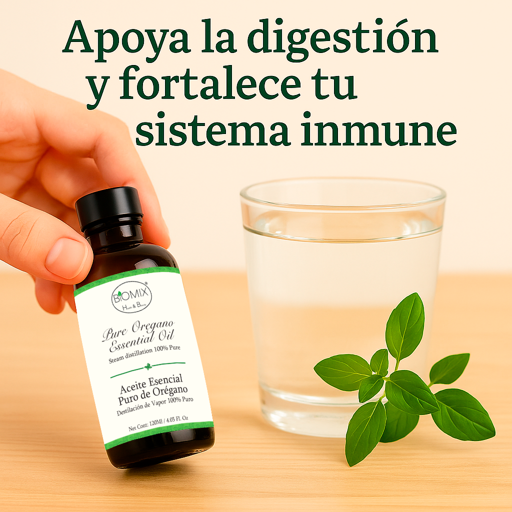 Aceite Esencial 100% Puro de Orégano grado Alimenticio, Terapéutico 120 Ml