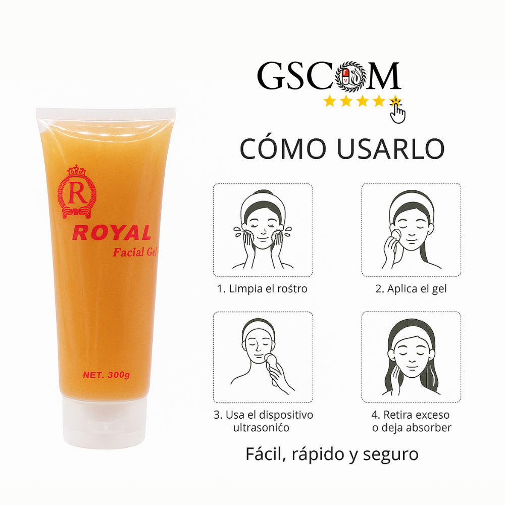 Gel Conductor Ultrasónico Premium 24k Antiarrugas, Lifting Y Rejuvenecimiento Facial Para Aparatología Estética. Cosmetología
