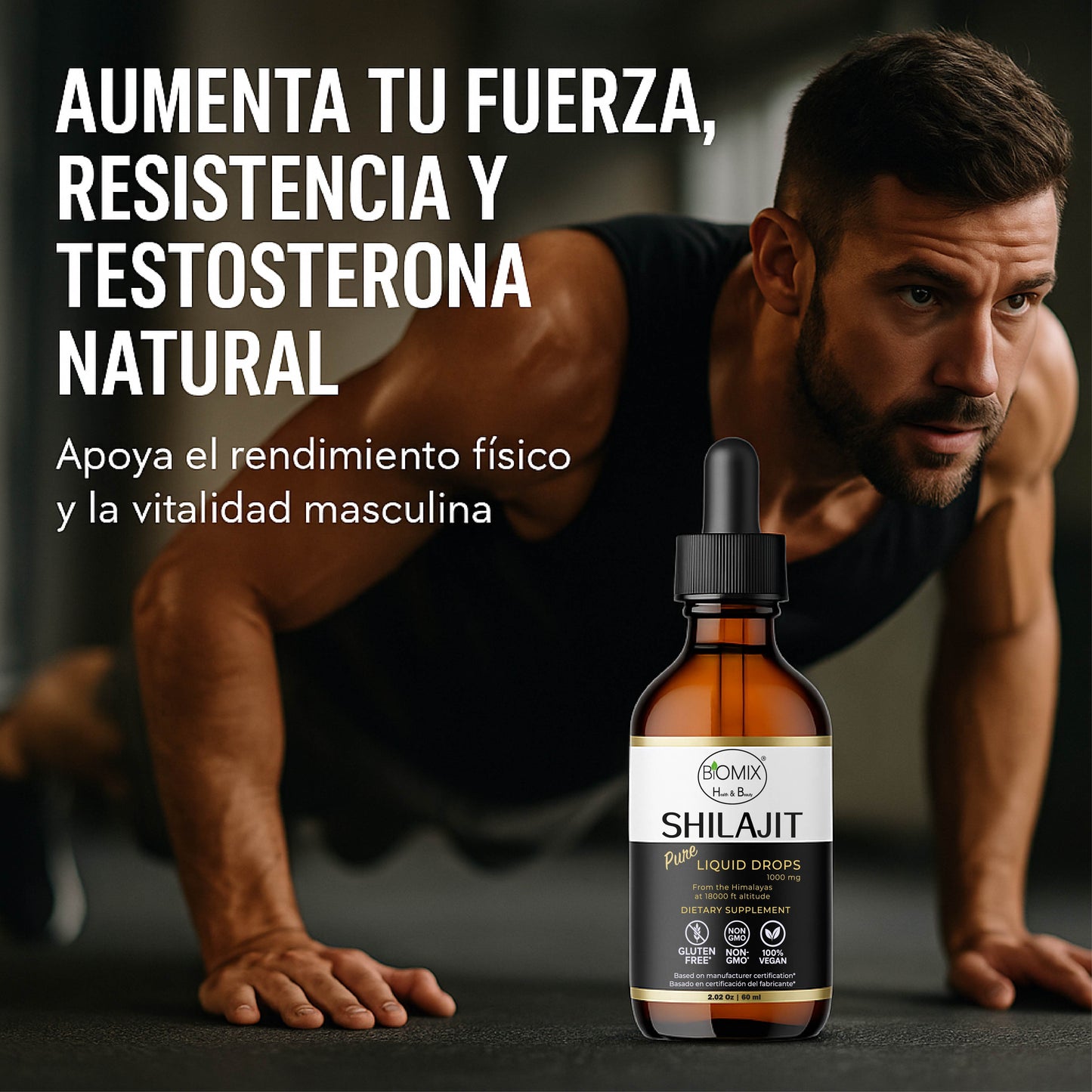 Pure Himalayan Shilajit Resin Drops Premium Vegan Natural Supplement 60 Servings