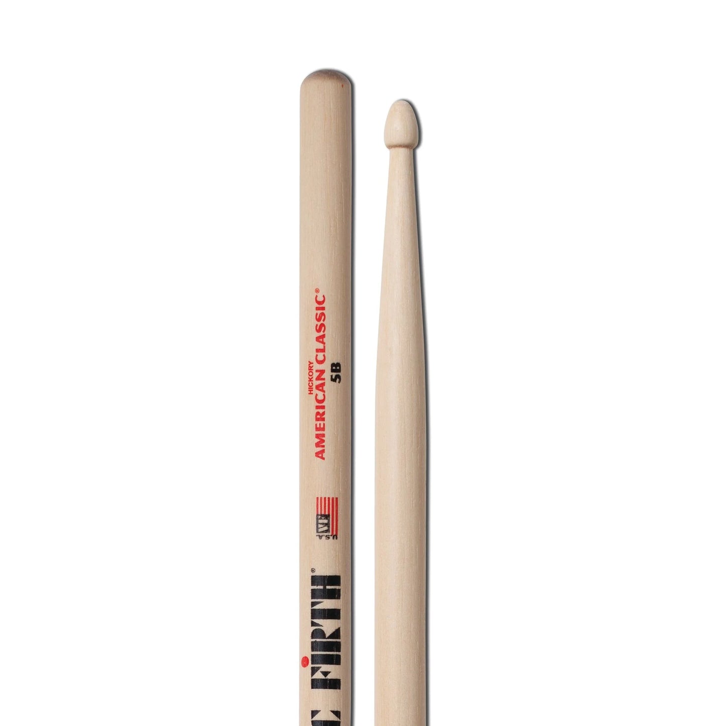 Vic Firth Tear Drop American Classic Drumstick with Wood Tip, 5b
