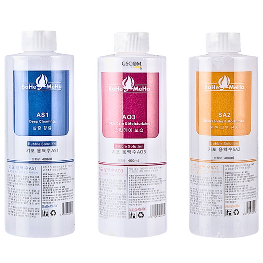 Set Aqua Peeling Profesional Original para Hydra Facial, dermoabrasión ◾Soluciones AS1 + SA2 + AO3 (400 ml)  – Rejuvenece • Hidrata • Purifica