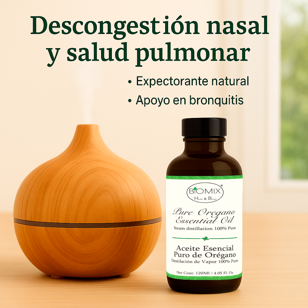 Aceite Esencial 100% Puro de Orégano grado Alimenticio, Terapéutico 120 Ml