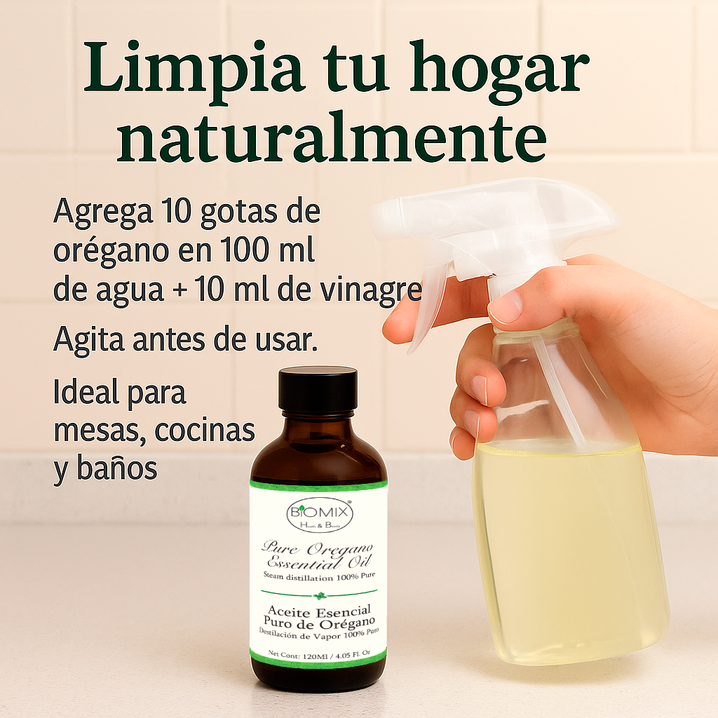 Aceite Esencial 100% Puro de Orégano grado Alimenticio, Terapéutico 120 Ml