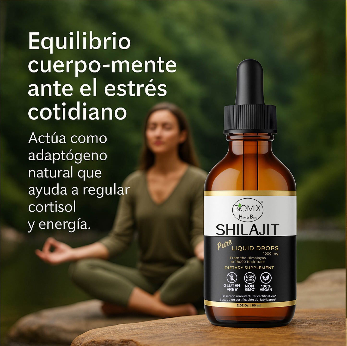 Pure Himalayan Shilajit Resin Drops Premium Vegan Natural Supplement 60 Servings