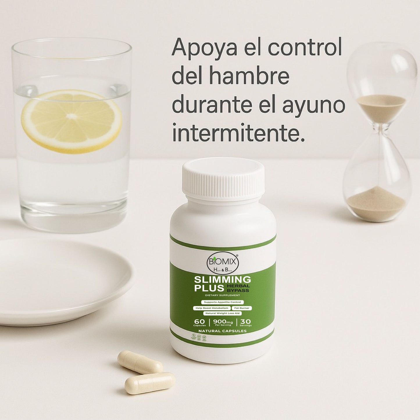 Herbal Bypass Slimming Plus Capsules Natural Slimming 30 Servings