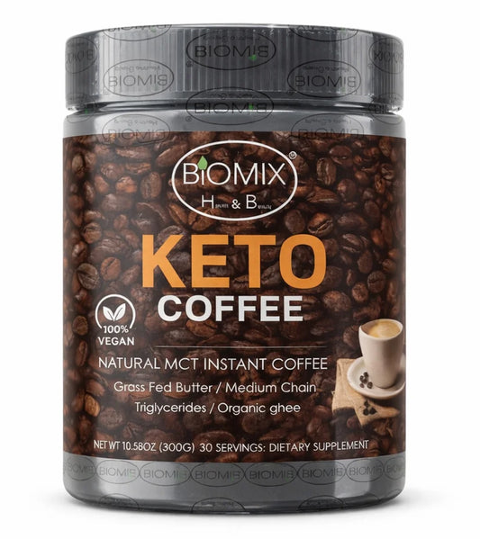 Keto Thermogenic Coffee with MCT, Chaga, Shiitake, Reishi Gluten Free, Vegan 30 Servings