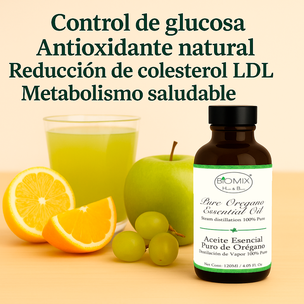 Aceite Esencial 100% Puro de Orégano grado Alimenticio, Terapéutico 120 Ml