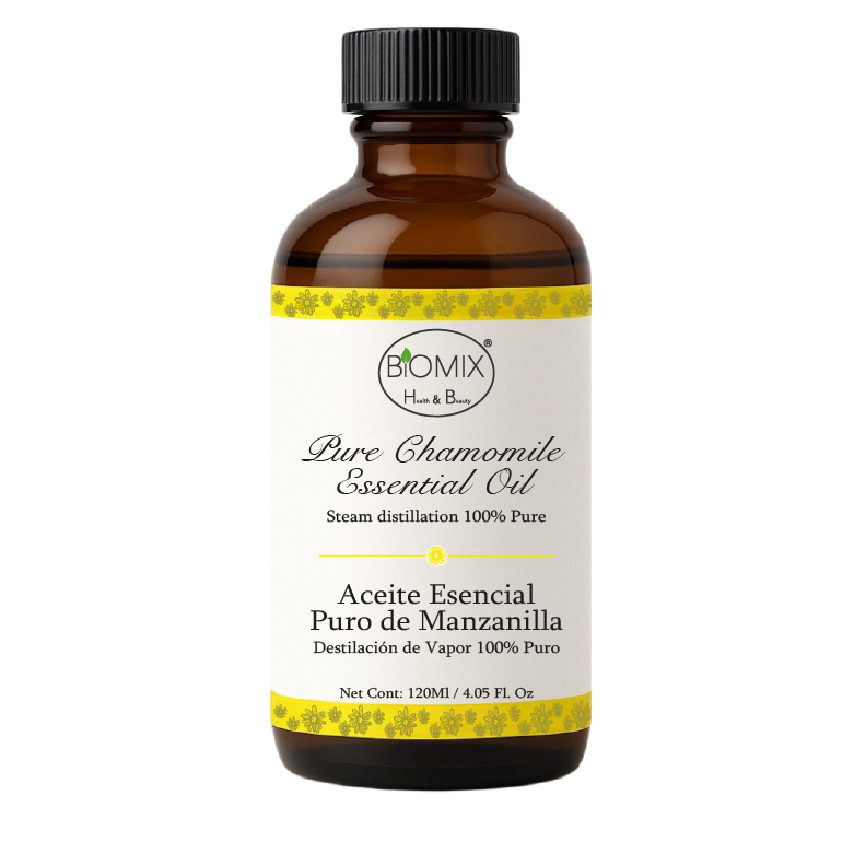 Aceite Esencial de Manzanilla Puro 120 ml · Grado Terapéutico · Uso Cosmético y Aromaterapia