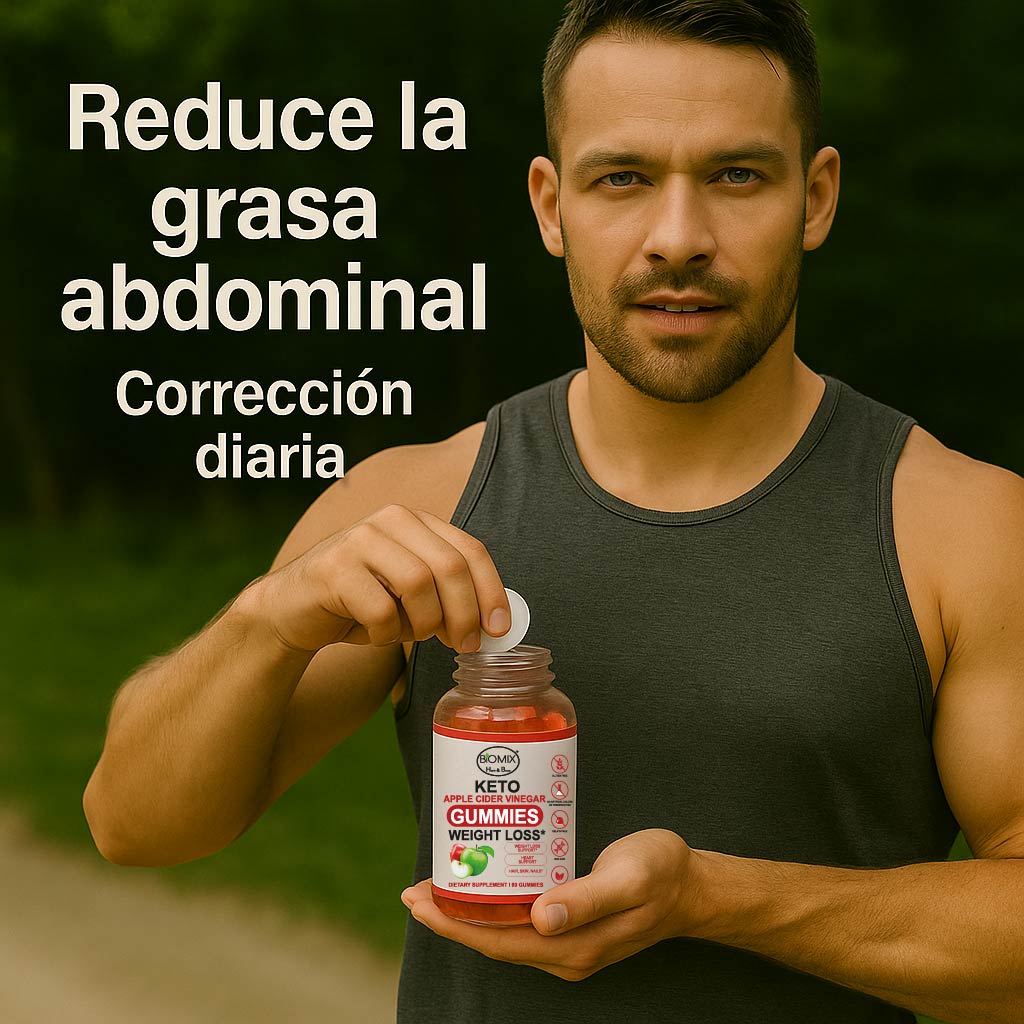 Gomitas Keto Adelgazantes Detox de Vinagre de Sidra de Manzana con la Madre Sin gluten, Veganas 30 Servicios