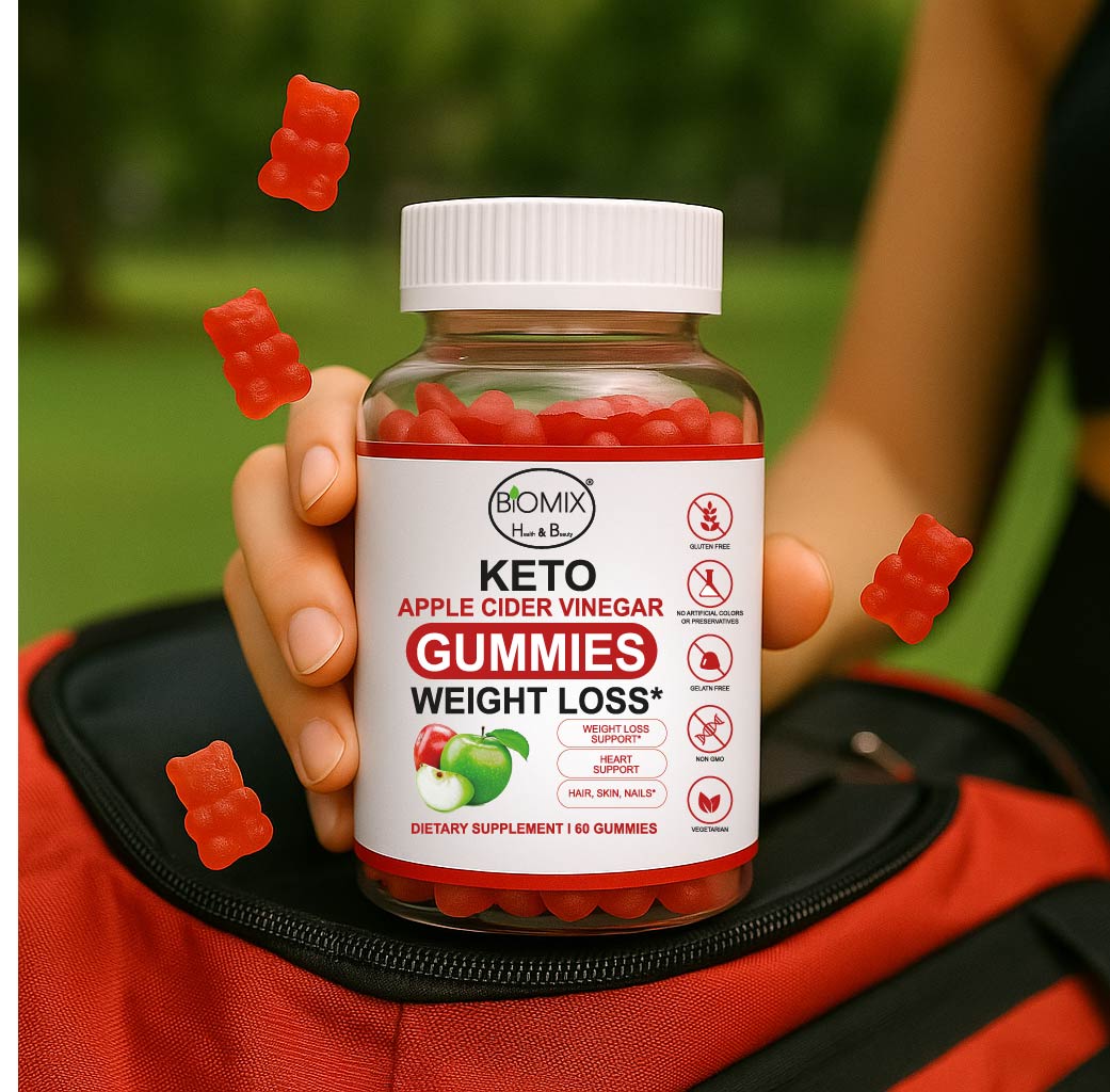 Gomitas Keto Adelgazantes Detox de Vinagre de Sidra de Manzana con la Madre Sin gluten, Veganas 30 Servicios