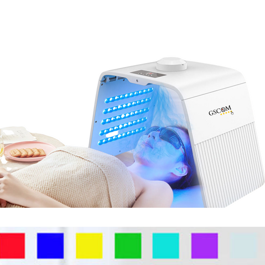 Máquina LED Fototerapia 7 Colores + Nano Spray  Rejuvenecimiento Facial, Antiarrugas, Hidratación Profesional SPA, Aparatología, Cosmetología