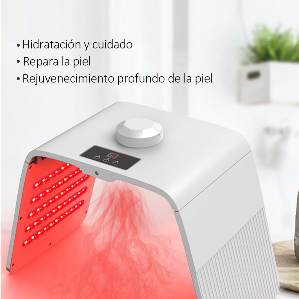 Máquina LED Fototerapia 7 Colores + Nano Spray Rejuvenecimiento Facial, Antiarrugas, Hidratación Profesional SPA, Aparatología, Cosmetología