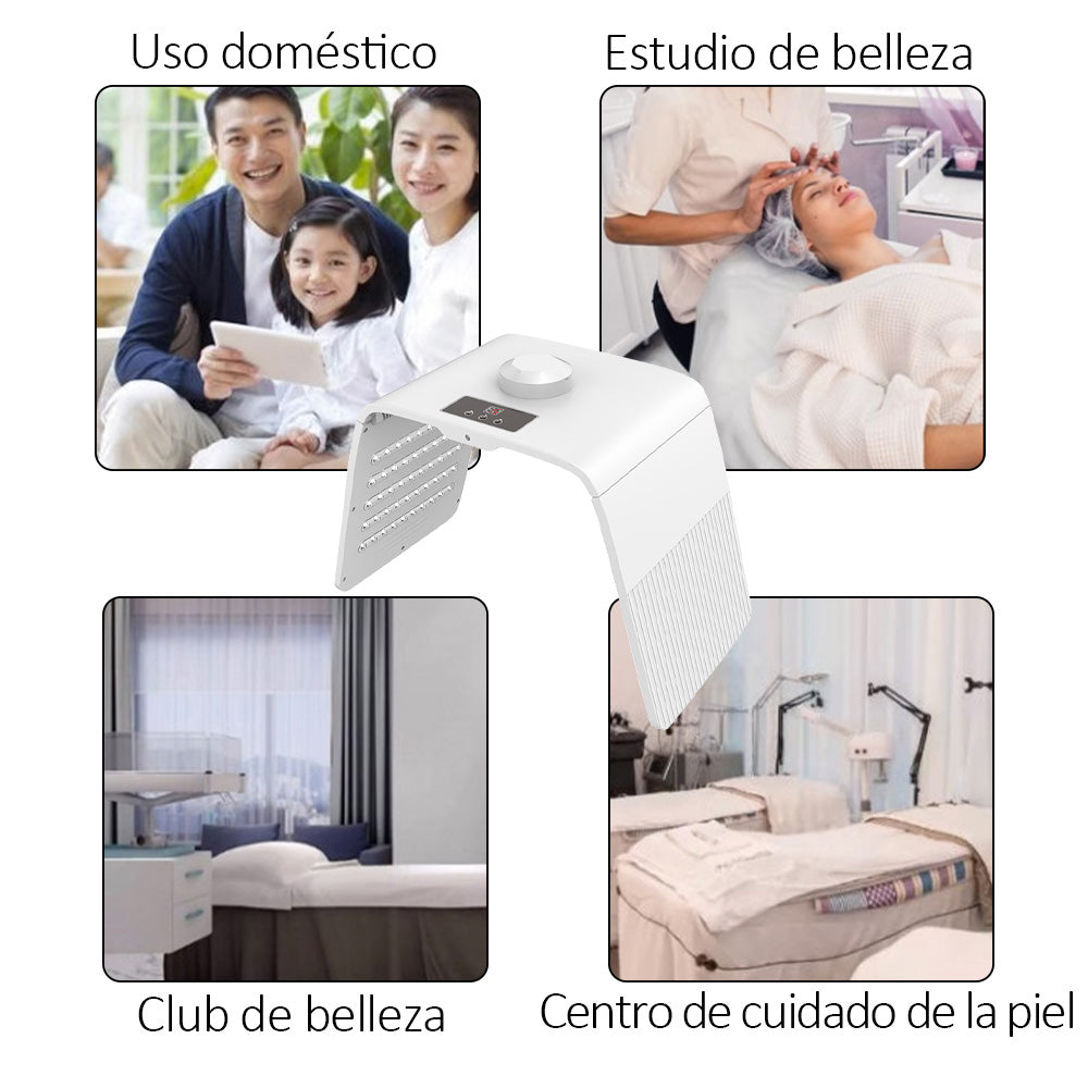 Máquina LED Fototerapia 7 Colores + Nano Spray Rejuvenecimiento Facial, Antiarrugas, Hidratación Profesional SPA, Aparatología, Cosmetología