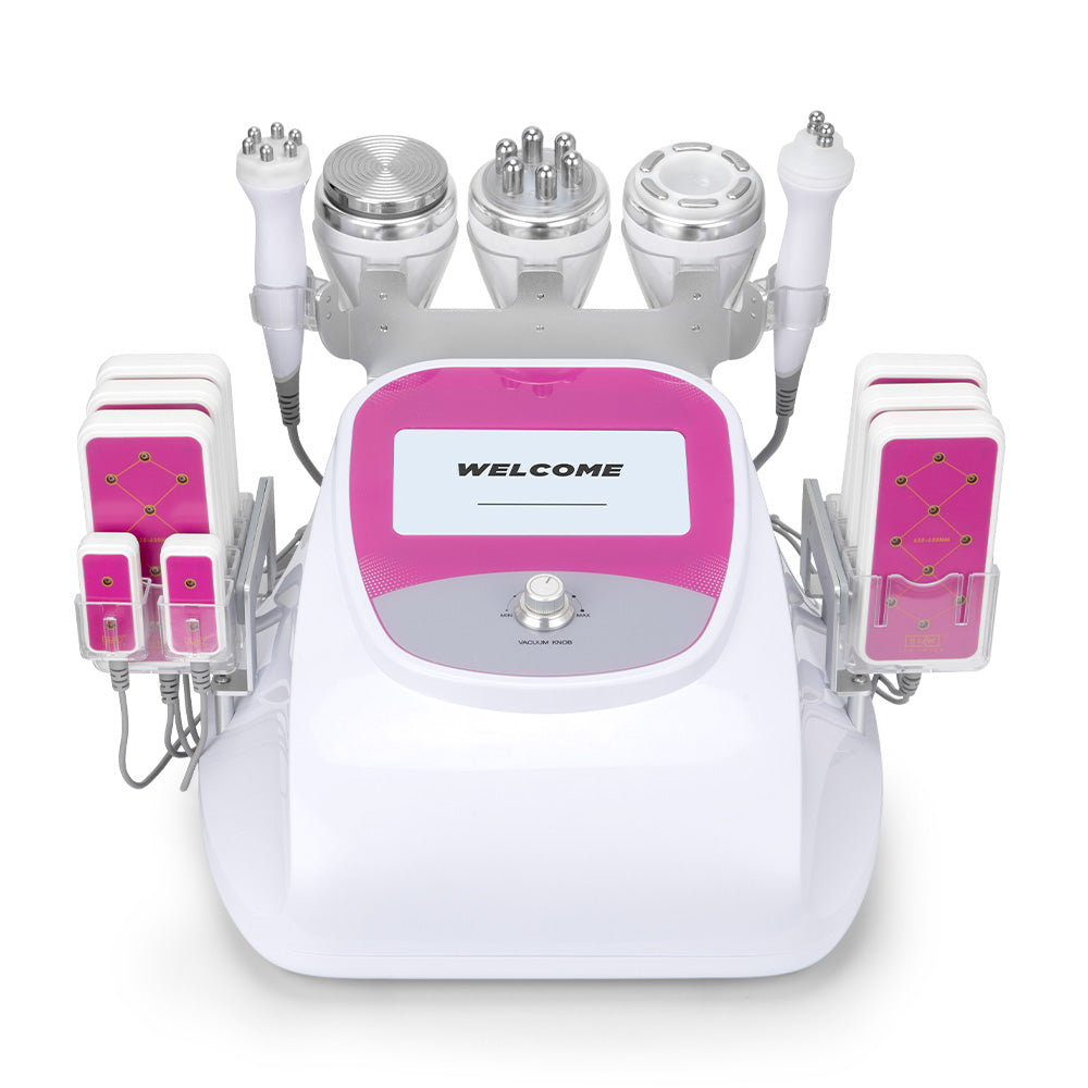Multifunctional Pro 6-in-1 Radiofrequency Device with 40K Cavitation, Facial/Body RF, Vacuum, Laser Liposuction, and Eye Lift | Firms, Shapes, and Rejuvenates