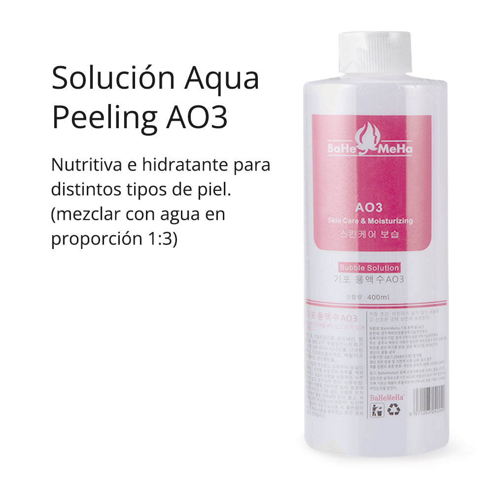 Set Aqua Peeling Profesional Original para Hydra Facial, dermoabrasión ◾Soluciones AS1 + SA2 + AO3 (400 ml) – Rejuvenece • Hidrata • Purifica