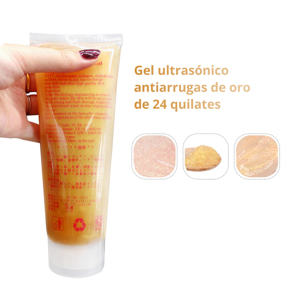 Gel Conductor Ultrasónico Premium 24k Antiarrugas, Lifting Y Rejuvenecimiento Facial Para Aparatología Estética. Cosmetología