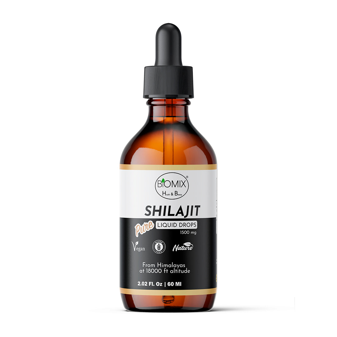 Gotas de Shilajit Puro del Himalaya Premium Vegano Natural 60 porciones