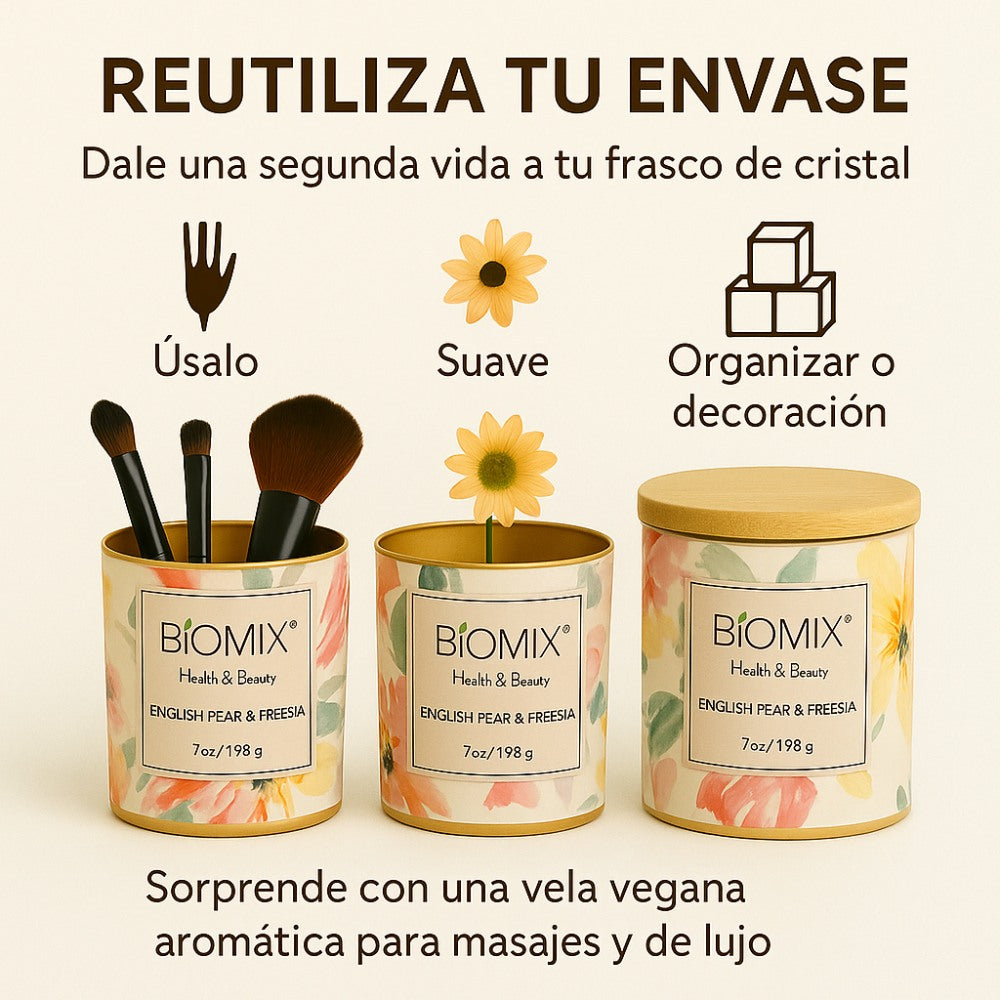 Premium Spa Set: 2 Candles with Sandalwood and Freesia Essential Oils + 4 15-in-1 Masks with Stem Cells, Collagen, Argan, and Ceramides | Vegan