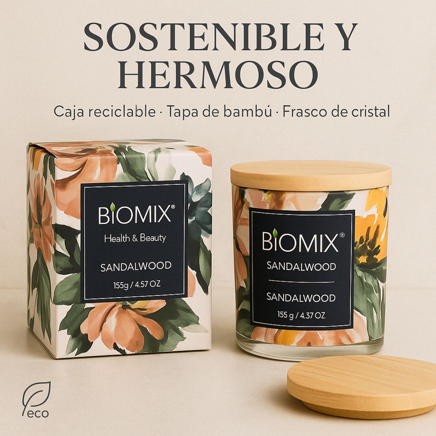 Premium Spa Set: 2 Candles with Sandalwood and Freesia Essential Oils + 4 15-in-1 Masks with Stem Cells, Collagen, Argan, and Ceramides | Vegan