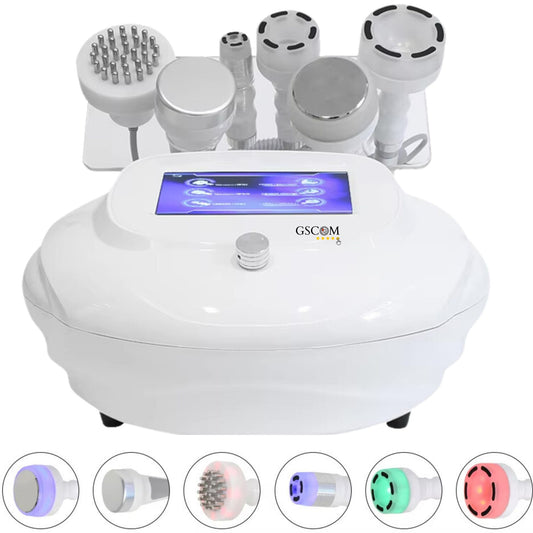 Máquina de radiofrecuencia con Cavitación 120K 6 Funciones en 1 para uso Corporal y Facial, Terapia de Fotonoes, Sonda Vibratoria, Vacum Terapia