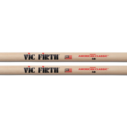 Vic Firth Tear Drop American Classic Drumstick with Wood Tip, 5b