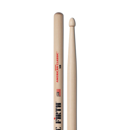 Vic Firth Tear Drop American Classic Drumstick with Wood Tip, 5b