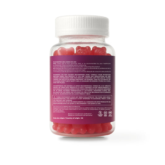 Gomitas De Glucosa De Acción Rápida 100% Veganas Libres de Gluten, Sin azúcares 