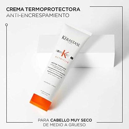 Protector térmico antisequedad sin enjuague con proteínas vegetales y niacinamida para cabello medio a grueso Kérastase Nutritive Nectar Thermique 150 ml