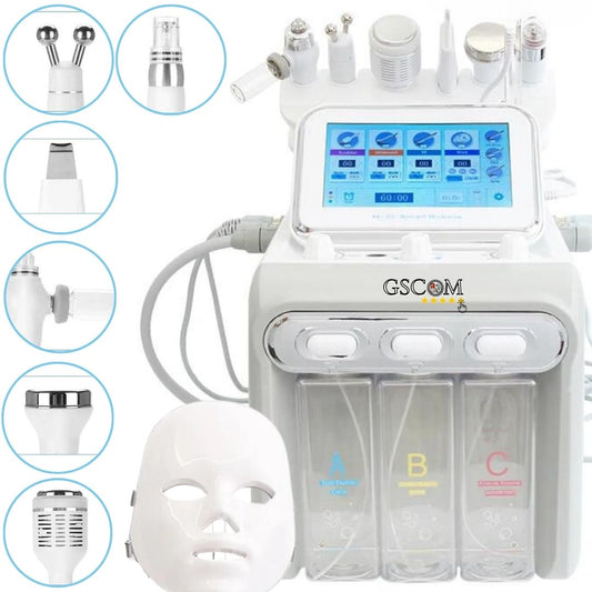 Equipo Multifuncional Facial 7 en 1 con hidrodermoabrasión, Bio, martillo , peeling, hidrodiamante