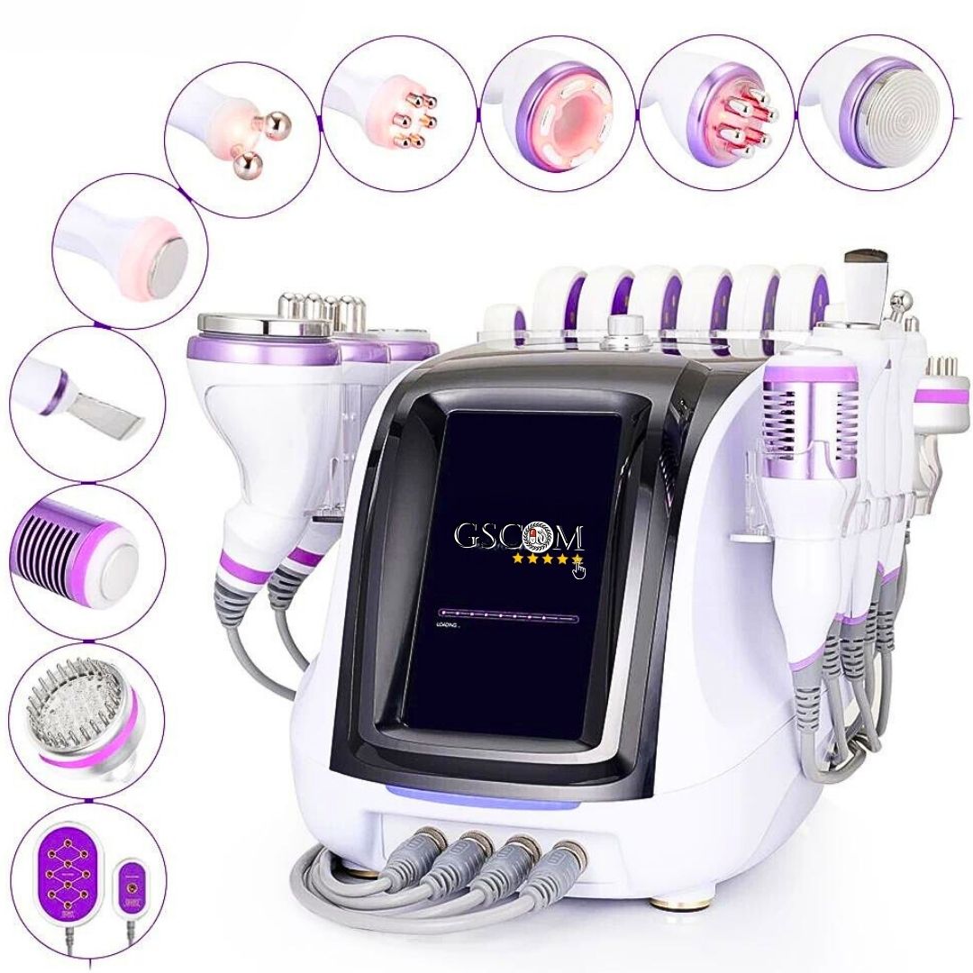 Equipo Multifuncional De Radiofrecuencia 10 En 1 Con Cavitación 2.5 Ultrasónica Avanzada, Lipo Láser, Bio Fotón, Ultrasonido, Microcorriente, Depurador Facial