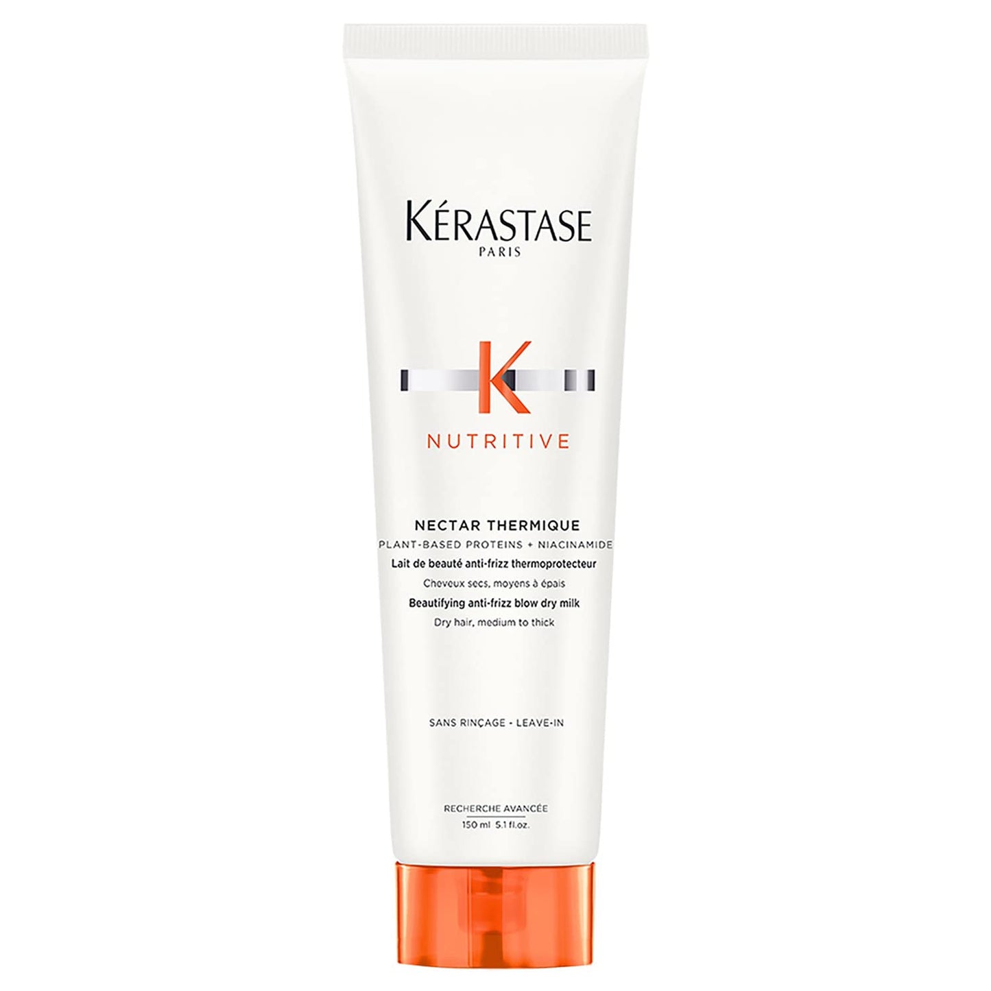 Protector térmico antisequedad sin enjuague con proteínas vegetales y niacinamida para cabello medio a grueso Kérastase Nutritive Nectar Thermique 150 ml