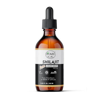 Gotas De Resina de Shilajit Puro Del Himalaya Suplemento Premium Vegano Natural 60 Porciones