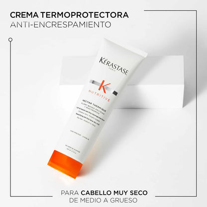 Protector térmico antisequedad sin enjuague con proteínas vegetales y niacinamida para cabello medio a grueso Kérastase Nutritive Nectar Thermique 150 ml