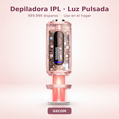 Depiladora IPL Luz Pulsada 999,999 Disparos - Rostro y Cuerpo - GSCOM