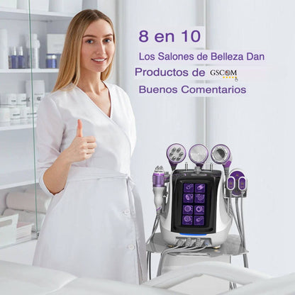 Multifuncional 9 en 1 Pro 2.5  para Spa y Estética Cavitación 40K, Radiofrecuencia, Succión al Vacío, Fototerapia LED, Láser Lipolítico y Rejuvenecimiento Facial , Remodelación Corporal, Reafirmación de la Piel, Eliminación de Celulitis, Drenaje linfático