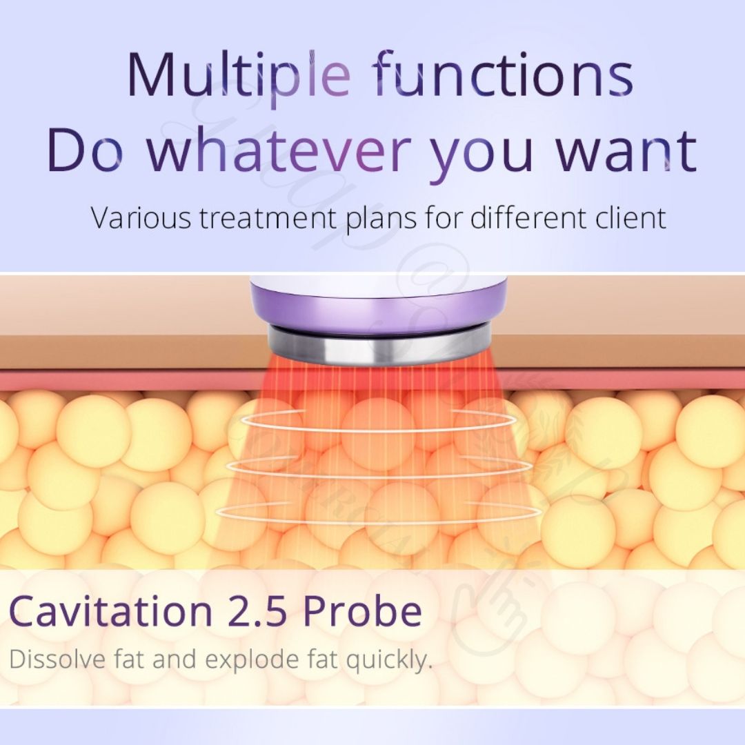 Equipo Multifuncional De Radiofrecuencia 10 En 1 Con Cavitación 2.5 Ultrasónica Avanzada, Lipo Láser, Bio Fotón, Ultrasonido, Microcorriente, Depurador Facial