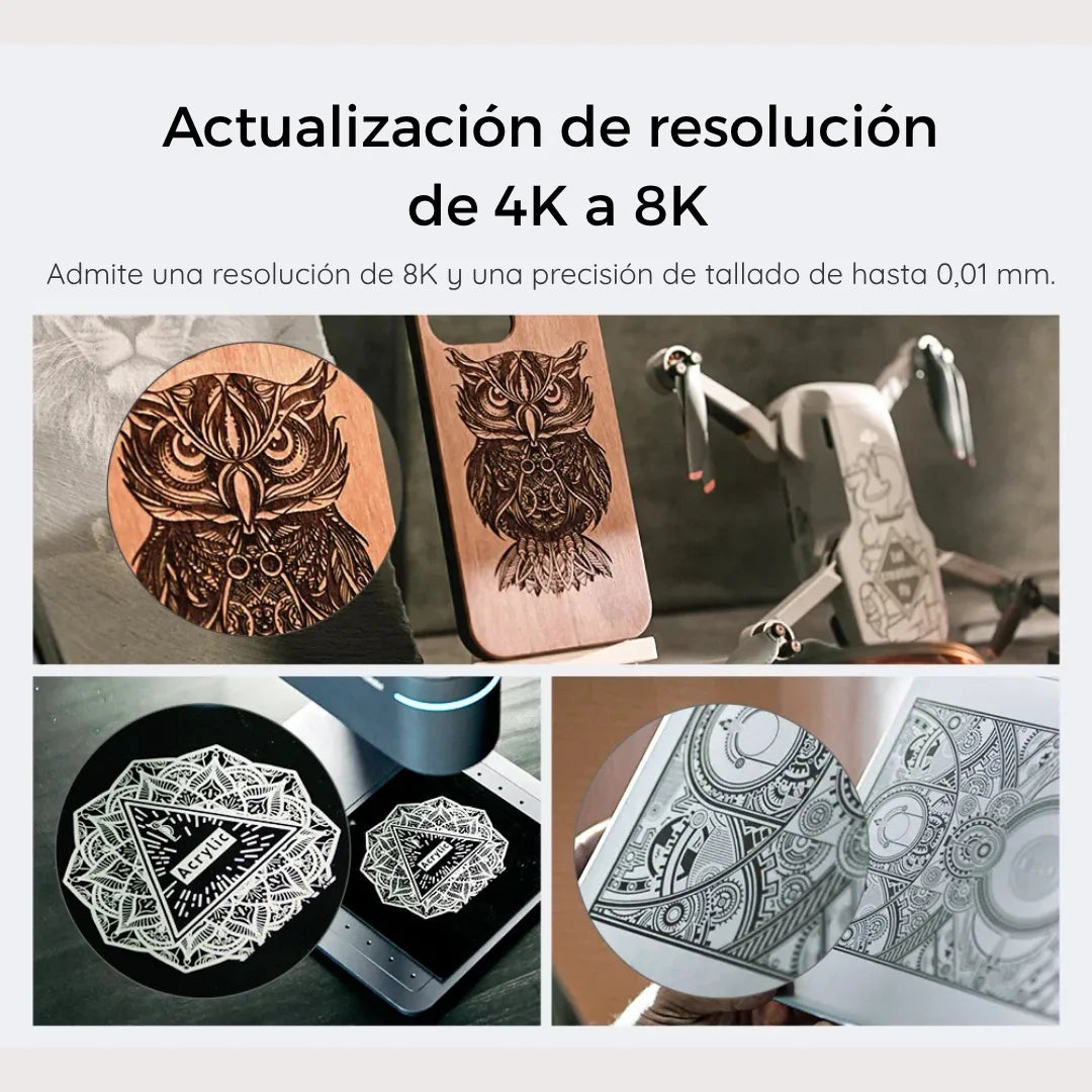 LASERPECKER máquina de grabado láser 4 LP4 para todos los materiales, grabador láser de doble Luz Portátil para tallado de Metal, madera, plástico y más