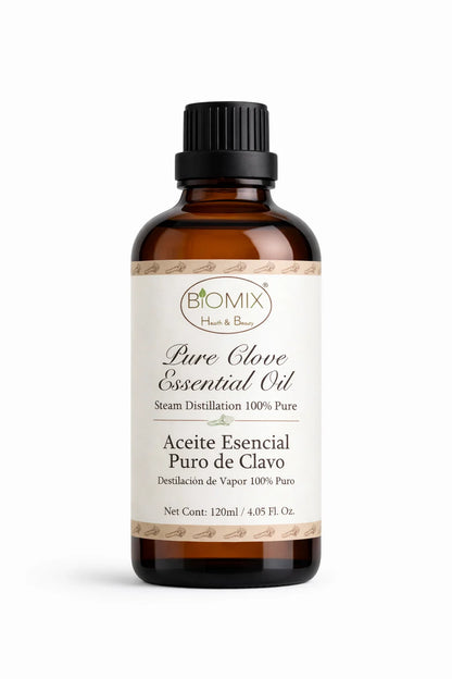 Aceite Esencial 100% Puro de Clavo comestible, grado Cosmético, Alimenticio y Terapéutico 120 Ml