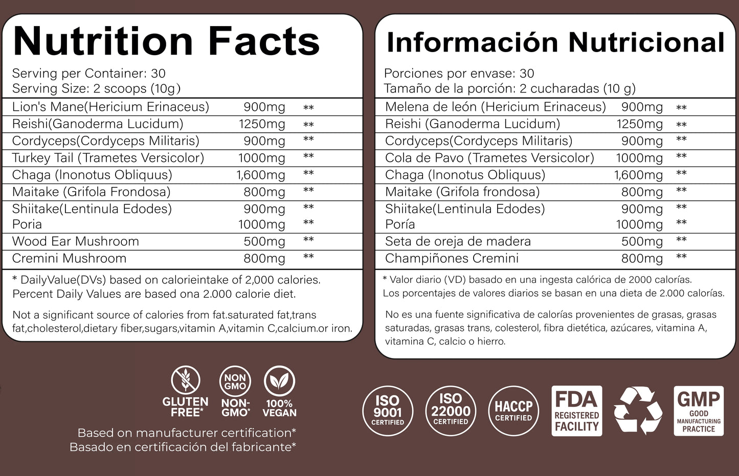 Café Keto Termogénico con MCT, Chaga, Shiitake, Reishi Sin Gluten, Vegano 30 Servicios