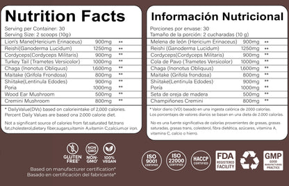 Café Keto Termogénico con MCT, Chaga, Shiitake, Reishi Sin Gluten, Vegano 30 Servicios