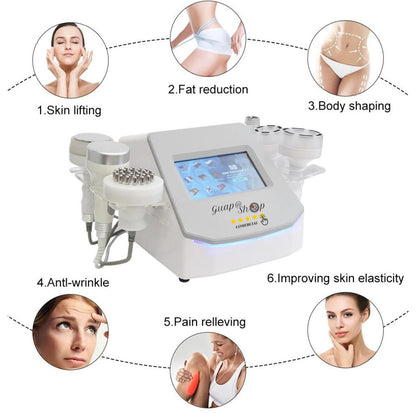 Equipo Multifuncional Radiofrecuencia con  cavitación 5D 120K 6 en 1, Bio heat fotón