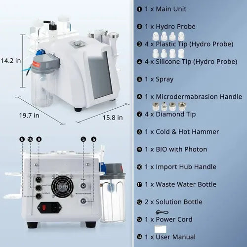 Hidrofacial Profesional 8 En 1 Pantalla Táctil Fc-68s1 [Con Soport En Mx, 12m-Grantía]
