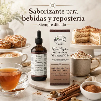 Aceite Esencial de Canela Ceylon 120ml — Grado Alimenticio