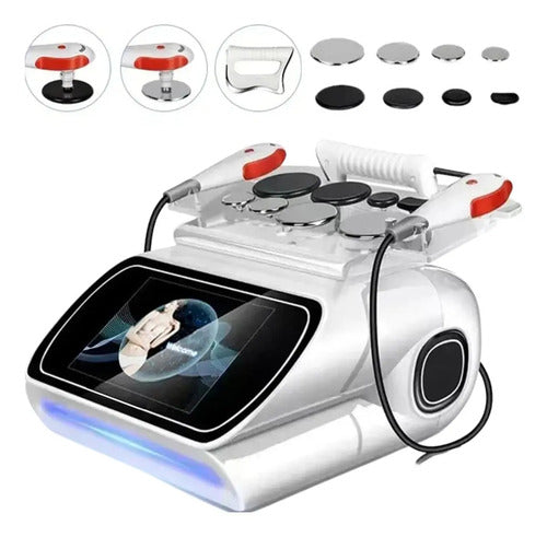 Equipo de Diatermia RM-448K Profesional — Tecarterapia 448 kHz RET y CET con 8 Discos para Rostro y Cuerpo | GSCOM