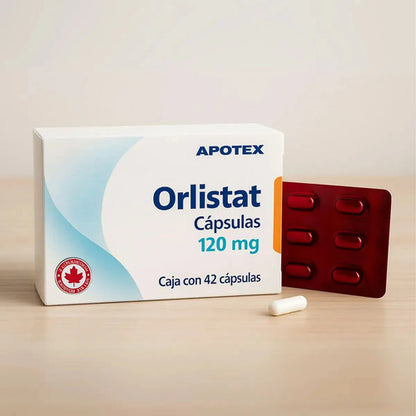 Orlistat 120 mg Apotex caja con 42 capsulas