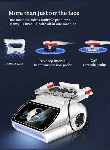 Equipo de Diatermia RM-448K Profesional — Tecarterapia 448 kHz RET y CET con 8 Discos para Rostro y Cuerpo | GSCOM